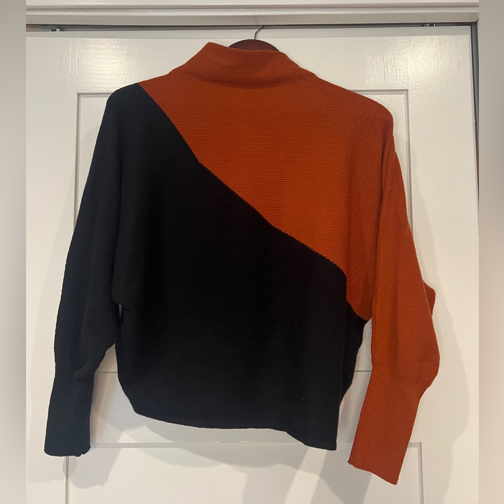 Tahari Color-block Mock Neck Dolman Sweater